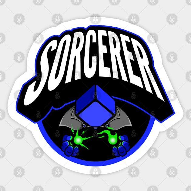 Sorcerer D6 Sticker by Bazooka Moose Design